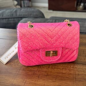 Glittery Pink Kids' Crossbody Bag